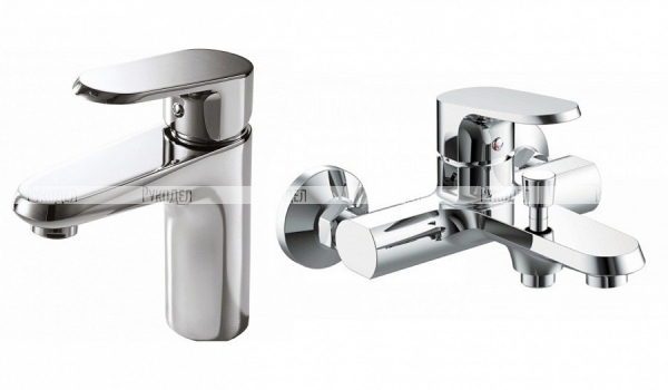 Набор смесителей для ванны Pure: F1105161C, F6105161C-01 BRAVAT арт F105161C-SET 