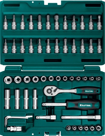 products/Универсальный набор инструмента, 57 предметов KRAFTOOL  X-Drive, 1/4", 27885-H57