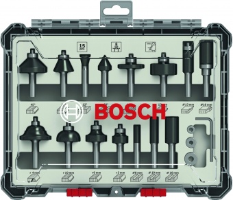products/Набор фрез смешанный Bosch 8мм. 15шт. (арт. 2607017472)