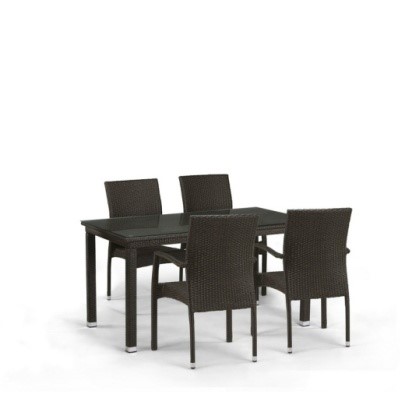 products/Комплект мебели(иск. ротанг)  4+1 T256A/Y379A-W53 Brown 4Pcs
