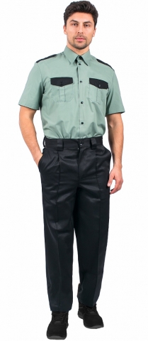 products/Рубашка охранника с коротким рукавом мужская, зеленый, Факел арт. 87468501
