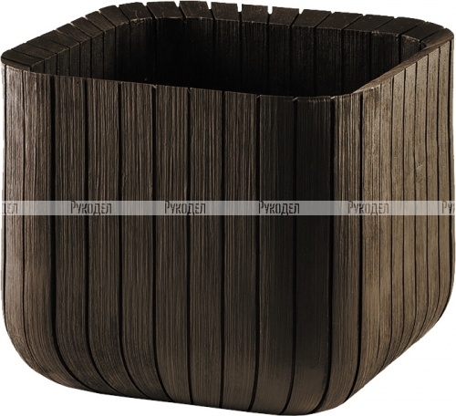 Кашпо Keter Сube Planter M (куб) (17202066) коричневый, 230226