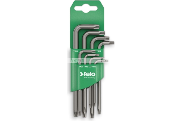 Набор Г-образных шестигранных ключей Felo Torx T9-T40 8 шт., арт. 34888811