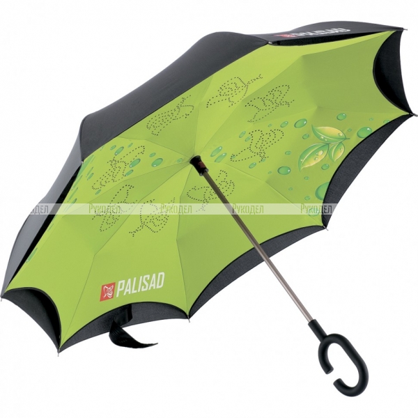 Зонт-трость обратного сложения, эргономичная рукоятка с покрытием Soft ToucH Palisad, 69700