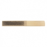 Щетка зачистная 5-и рядная, закаленная прямая проволока с деревянной ручкой, Сибртех, 74805