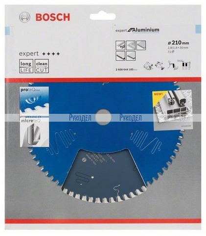 Пильный диск Bosch Expert for Aluminium 210x30x2.8/1.8x72T 2608644105