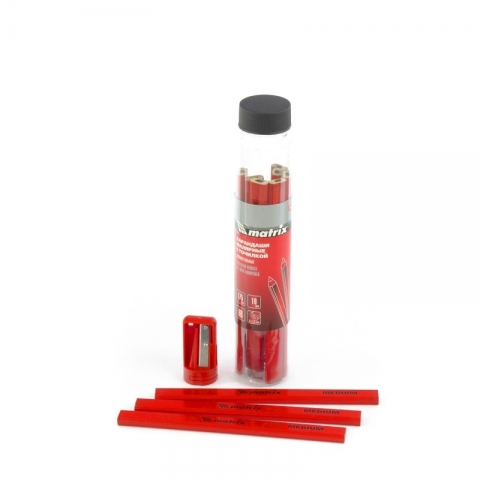 products/Набор карандашей малярных прямоугольных с точилкой в тубе, 175 мм, 10 шт Matrix, 84814