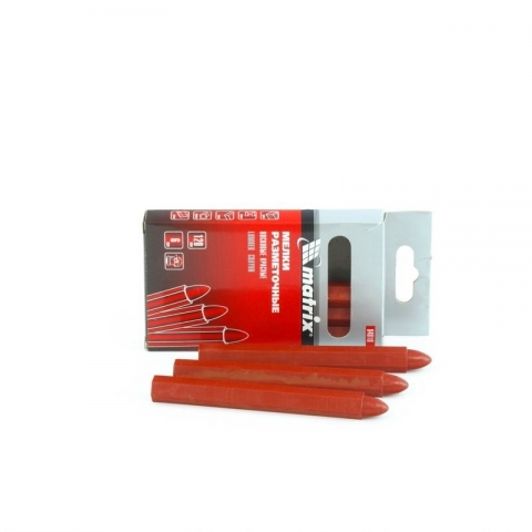 products/Мелки разметочные восковые красные, 120 мм, коробка 6 шт Matrix, 84818