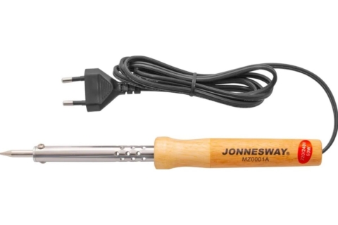 products/Паяльник Jonnesway электрический с деревянной рукояткой, паяльный стержень 6 мм, 60W, 220V-240V, T=400 C арт. MZ0001A