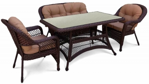 products/Комплект мебели из иск. ротанга Afina T286A/S139A-W53 Brown	
