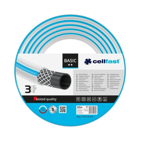 products/Садовый шланг 3 слоя Cellfast BASIC 1" 20 м, арт. 10-432