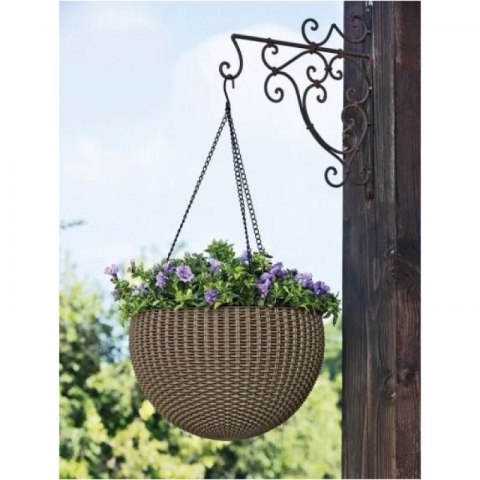 products/Подвесное кашпо Keter HANGING SPHERE PLANTER 8,6L (17199246) мокко, 230502