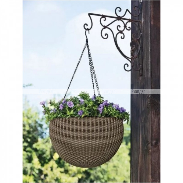 Подвесное кашпо Keter HANGING SPHERE PLANTER 8,6L (17199246) мокко, 230502