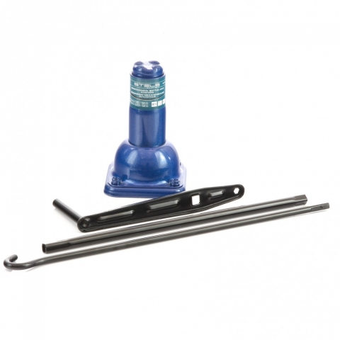 products/Домкрат механический бутылочный, 2 т, h подъема 210–390 мм, 2 части (домкрат, ручка) Stels (50103)