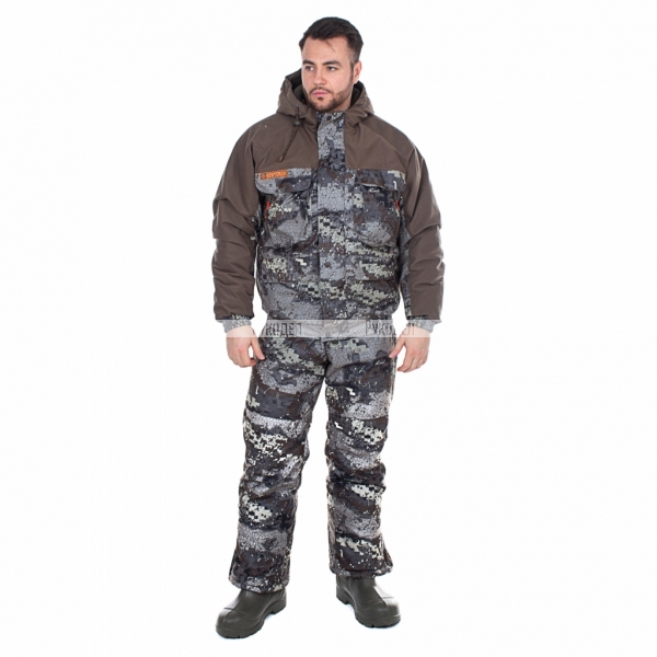 Костюм демисезонный Таймень (тк.Alova) п/к HUNTSMAN, КМФ аллигатор, Факел арт. 87477963