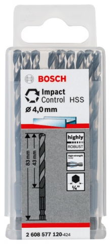 products/Сверло по металлу Impact Control (4х83 мм; 10 шт.) Bosch 2608577120