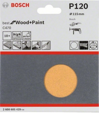 products/10 ш/листов ?115ММ К120 Best for Wood+Paint 2608605429