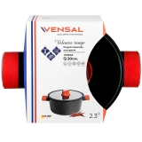 Кастрюля алюминиевая VENSAL 1045VS со стеклянной крышкой 2,3 л Velour Rouge кованный алюминий VS1045