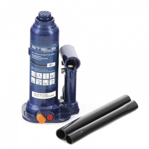 products/Домкрат гидравлический бутылочный, 2 т, h подъема 178-338 мм Stels (51160)