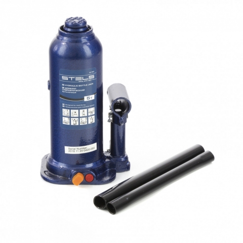 products/Домкрат гидравлический бутылочный, 5 т, h подъема 207-404 мм Stels (51163)