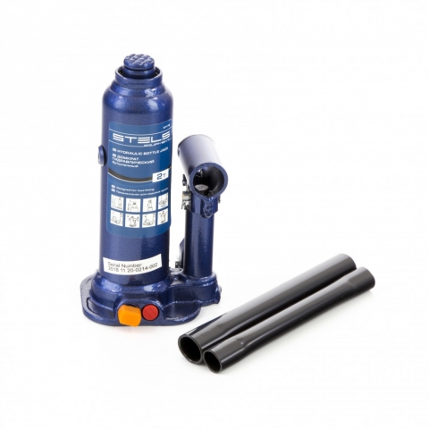 products/Домкрат гидравлический бутылочный, 2 т, h подъема 178-338 мм, в пластиковом кейсе Stels (51172)
