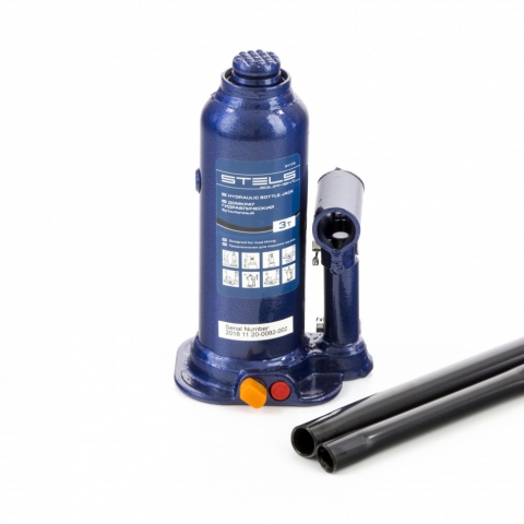products/Домкрат гидравлический бутылочный, 4 т, h подъема 188-363 мм, в пластиковом кейсе Stels (51174)