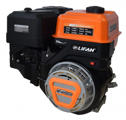 products/Двигатель LIFAN (20 л.с., 4-хтактный, одноцилиндровый, с воздушным охлаждением, вал 25 мм, объем 460см³, ручной стартер, вес 34 кг) KP460 (192F-2T)