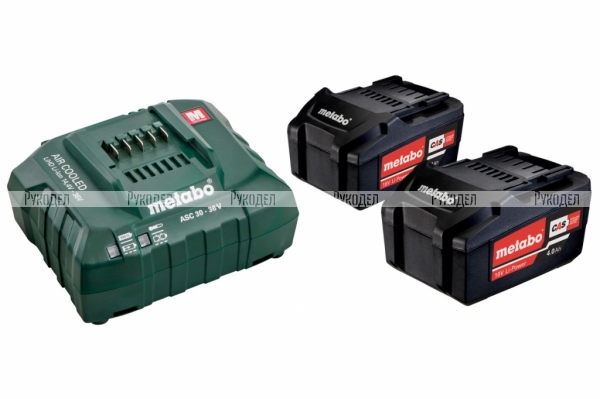 Аккумуляторы 2 шт. (4 А*ч; 18 В; Li-Ion) и ЗУ ASC 30-36 Basic-Set Metabo 685050000