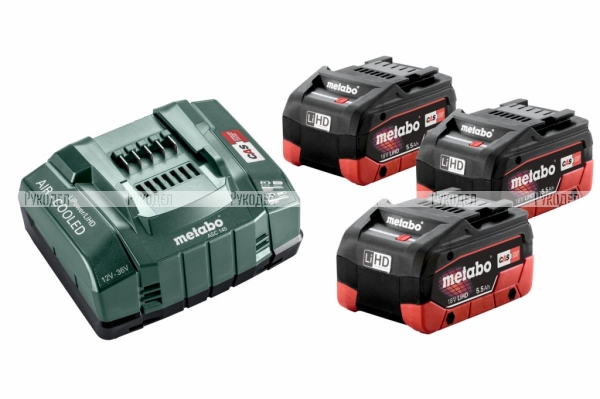 Набор аккумуляторов Basic-Set 5.5 + зарядное устройство ASC30-36 (18 В; 5.5 А*ч; LiHD) Metabo 685074000