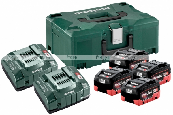 Набор Basic-Set (4 аккумулятора LiHD, 18 В, 8,0 Ач+2 зарядных устройства ASC Ultra+Metaloc) Metabo 685135000