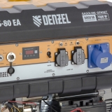 Генератор бензиновый PS 80 EA, 8.0 кВт, 230 В, 25 л, коннектор автоматики, электростартер Denzel (946924)
