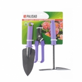 Набор садового инструмента с секатором, пластиковые рукоятки, 3 предмета, Standard Palisad, 62904