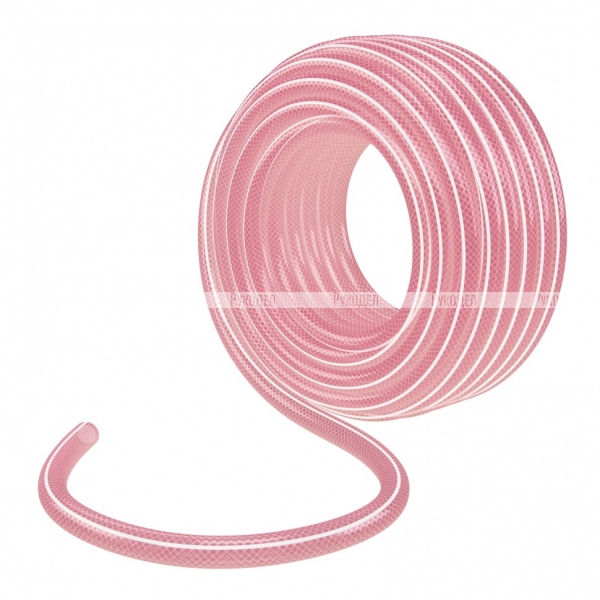 Шланг эластичный 3/4", 15 м, прозрачный розовый Palisad, 67674