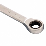 Ключ накидной трещоточный, 17 х 19 мм, CrV, зеркальный хром Matrix, 14515