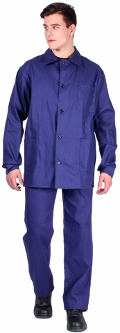 products/Костюм Рабочий усиленный (тк.Диагональ,195) брюки, т.синий
