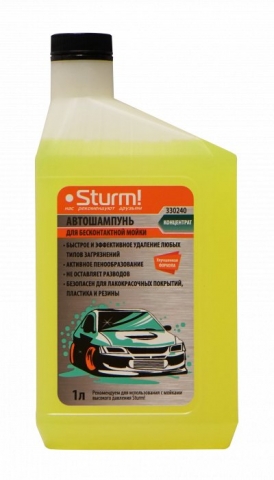 products/330240 Автошампунь для бесконтактной мойки, концентрат, улучшенная формула, 1л, Sturm!	