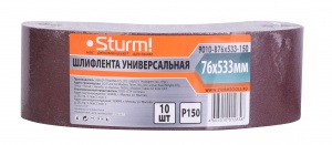 products/9010-B76x533-150 Шлифлента , 76x533, зерно 150, 10 шт УВЕЛИЧЕННЫЙ РЕСУРС, Sturm!