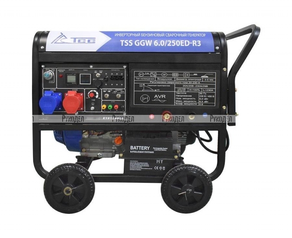 Инверторный бензиновый сварочный генератор TSS GGW 6.0/250ED-R3, арт. 026495