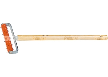 Валик для гипсокартона, 150 мм, игольчатый, деревянная ручка 500 мм MATRIX