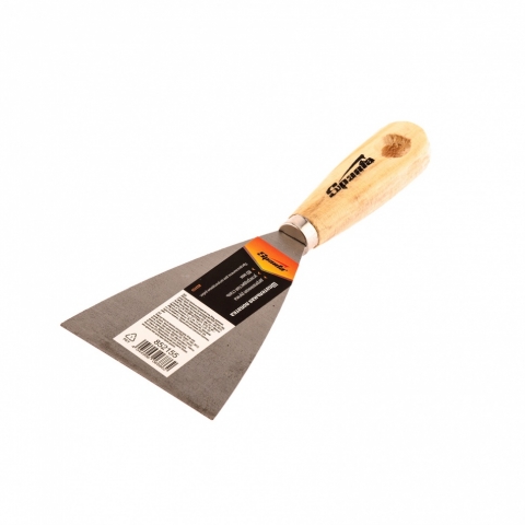 products/Шпательная лопатка из углеродистой стали, 80 мм, деревянная ручка Sparta 852155