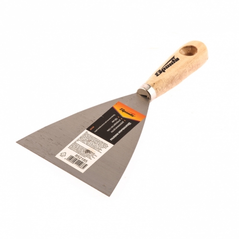 products/Шпательная лопатка из углеродистой стали, 100 мм, деревянная ручка Sparta 852185