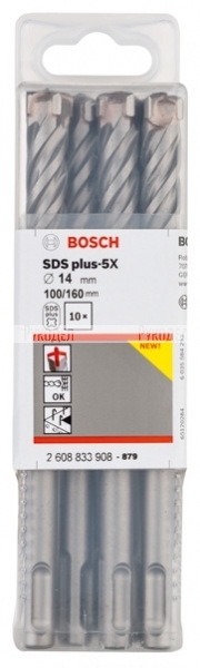 10 Сверло Bosch SDS plus-5X 14x100x160мм 2608833908