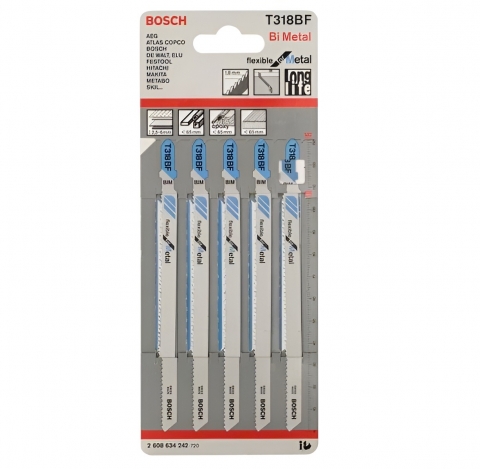 products/Набор пилок Bosch T 318 BF BIM 2608634242, для лобзика, 5 шт