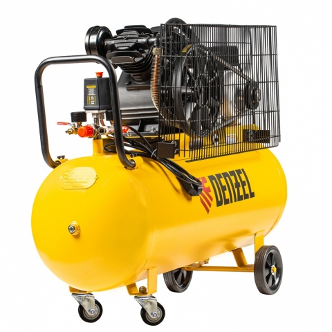 products/Компрессор воздушный BCV2200/100, ременный привод, 2,2 кВт, 100 литров, 370 л/мин Denzel 58110