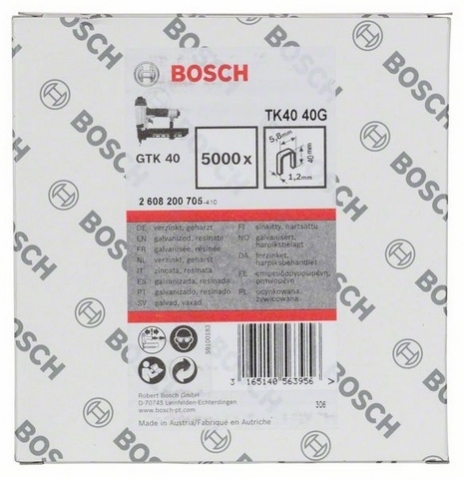 products/Скобы 5000 шт. 40х5,8 мм для степлера GTK 40 Bosch 2608200705