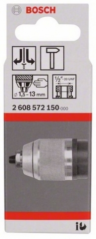 products/Быстрозажимной патрон с матовым хромированием (13 мм) Bosch 2608572150