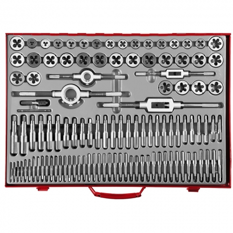 products/Набор метчиков и плашек в металлическом боксе МАСТЕР ЗУБР (арт. 28119-H110)