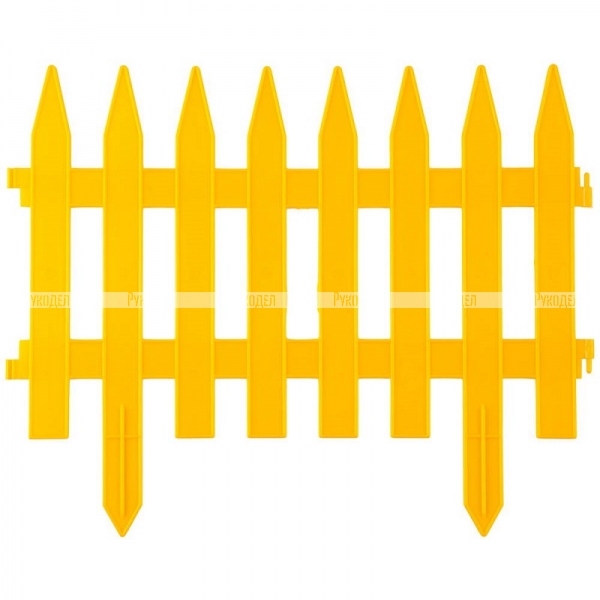 Забор декоративный, желтый GRINDA "Классика" (арт. 422201-Y)