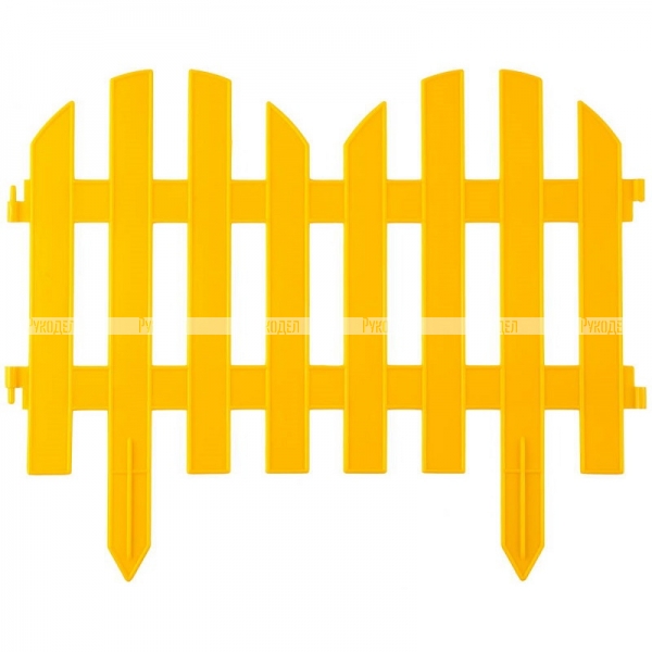 Забор декоративный, желтый GRINDA "Палисадник" (арт. 422205-Y)