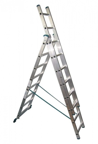 products/1013305	Лестница 3-х секционная алюминиевая 3*8 TOR